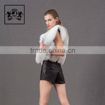 Top Quality Short Vest Waistcoat Arctic Real Fox Fur Coat photo-2