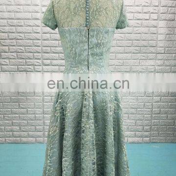 ED Bridal Factory Custom Knee Length Lace Bridesmaid Dress With Short Lace photo-4
