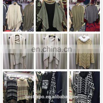 wholesale new fashion women sweater knitting pattern poncho with sleeves