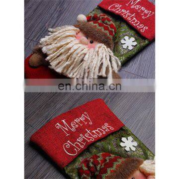 43CM Large 3D Merry Christmas Embroidery Home Decoration Christmas Stockings - Santa Claus photo-3