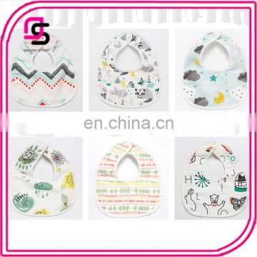 Hot selling cute design printed cotton high quality baby bandana bib