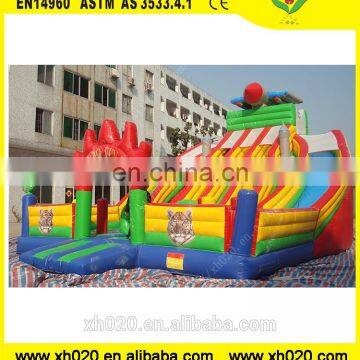 Commerical giant rocket inflatable bouncer with slide