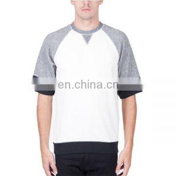 Raglan Sleeve Thin French Terry Fashion T-shirts Autumn Rib Bottom Half Sleeve Custom t Shirts photo-3