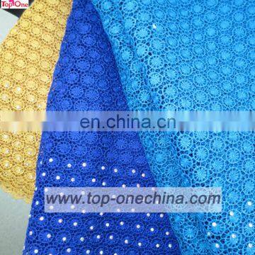 Wholesale african chemical lace\guipure lace with round shape design\ lace fabric for party dress