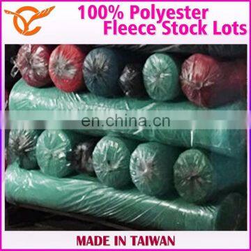 Taiwan Top Quality 100% Polyester Warm-Up Fleece Suit Fabric Stock Lots