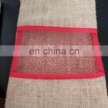 Jute Bag with Strong Mesh Bag, Jute Food Grade Packing Bag, Jute Porch with net and drawstring, Wholesale Jute Mesh Bag