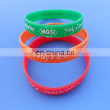 customized rubber wristband with printed logo