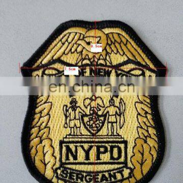 custom shield style embroidery badge