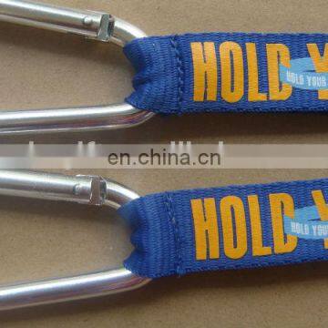aluminum carabiner with short strap