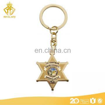 High Quality Custom Sheriff's Office Metal Keychain in Hard Enamel