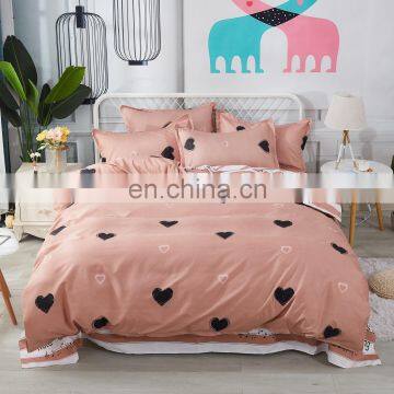 Household bedroom printed design bed sheet fabric 100% cotton bedding set