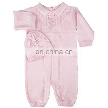 Wholesale Cute Infants Knitted Clothes Long Sleeve Autumn Winter Solid Color Baby Clothes Romper photo-3