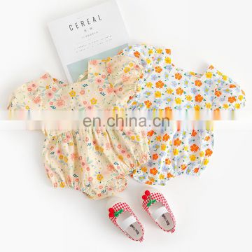 A0277# Baby Clothes Newborn Girls Rompers Flower Print Baby Girls Romper Summer Toddler Princess kids Jumpsuits