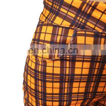 2020 Hot Wholesale Women's New Print Plaid Flare Trousers photo-5