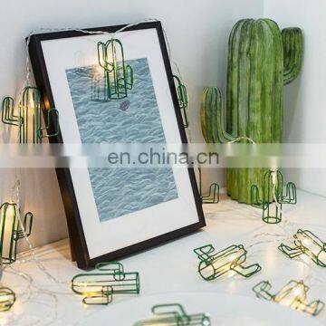 Quality Led Metal Iron Green Mini Cactus String Lights Garden Decorative Indoor Party Wedding Waterproof Fairy Strip Light photo-2