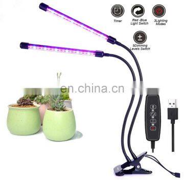 Full Spectrum Triple Head Gooseneck Clip-On Desk Led Plant Grow Lights for Indoor Plants photo-5