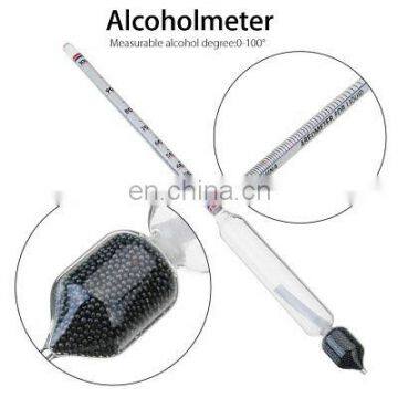 Alcoholmeter Vodka Whiskey Hydrometer Tester Vintage Tools 0-100 Thermometer Alcohol Meter Wine Concentration Meter