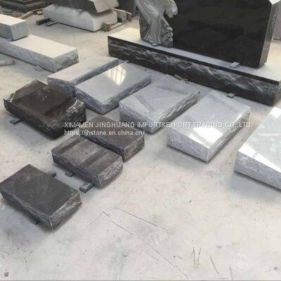 Black Granite Headstones Base Monument Cemetery Granit Stone Grey American Style India Pure Customized photo-2