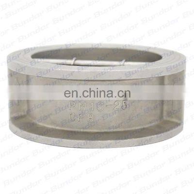 Bundor ss 316 Stainless Steel Non Return Valve 1.6Mpa Dual Plate 4 - 6 Inch 100mm Check Valve photo-2