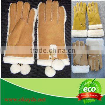 Unisex High Quality Wholesale Fashion Natural Lambskin Leather Gloves photo-6