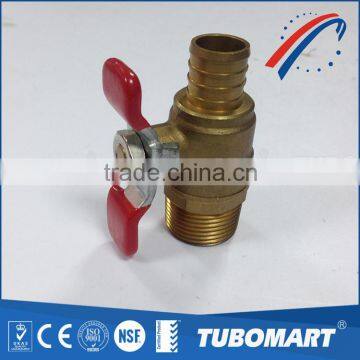 Trade Assurance 3/4" Butterfly Handle Forged Brass Male Ball Valve for Heater System photo-3