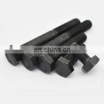 Scm440 Black oxide M52 m26 m68 hex bolt class 10.9  m24 hexagonal head tensile bolt grade 8.8