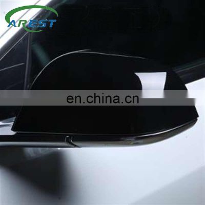 Black highlight lacquer For Tesla Model 3 Sides Decoration Rearview Mirror Cap Cover accessories