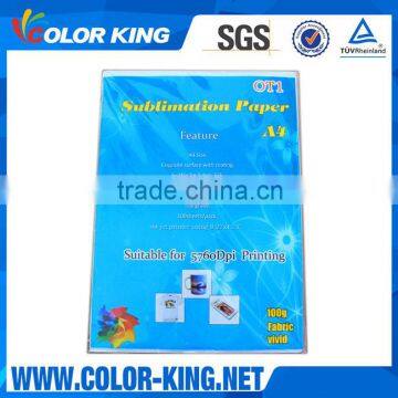 High Transfer Efficiency Dye Sublimation Paper for Cotton