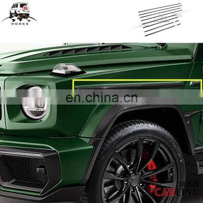 G-class W464 W463A G63 Carbon Fiber Style Side Molding Trims Kit 2018-2020year G63 Body Kits Trims With Logo A
