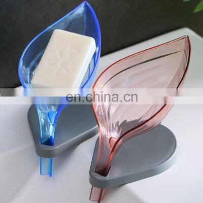 Leaf shape creative soap holders drain toilet draining shelf holder rack free perforated soap shelf soap box