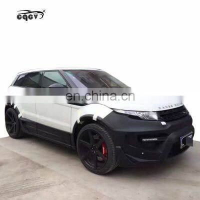 Wide body kit suitable for Land Rover Range Rover Evoque in ony style front bumper rear bumper  side skirts fender and exhaust