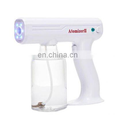 Hot selling USB Wireless charging disinfection atomization gun blue nano spray gun