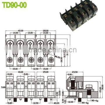 Electrical Feed Through Terminal Block Connector 600 Voltage 90A Termin Block photo-2