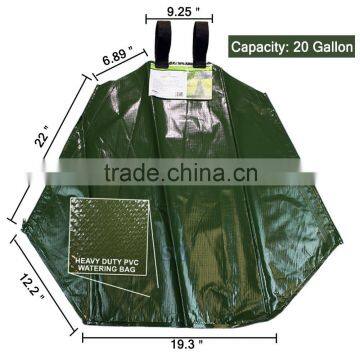Premium Quality 20 Gallon Tarpaulin Tree Watering Bag With Heavy Duty Zipper, Slow Release Watering Bag for Tree Drip Irregation