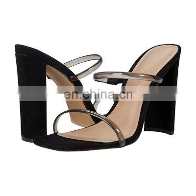 2020 new arrivals fashion design high heels block style women sandals shoes