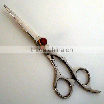 Fancy Nug Hair Scissors Fixed Finger Rest 6"