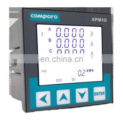 Mini 3 phase electric energy power consumption monitor digital power analyser powermeter