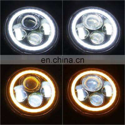 led driving light for Jeep for wrangler jk headlight with LED ring J022