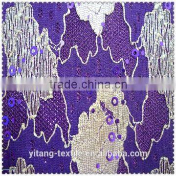 Embroidered Sequin Fabric Lace Embroidered Fabric