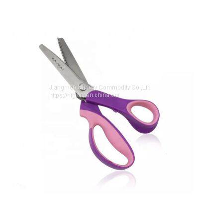 Professional Handheld Dressmaking Trimming Shears Comfort Grips DIY Crafts Tailoring Zig Zag Cut Scissors Fabric Sewing Scissors