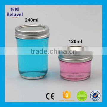 240ml 120ml glass mason jar food grade clear glass jar for caviar                        
                                                                                Supplier's Choice