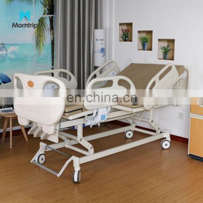 Cheap Price Three Functions ICU Electric Medical Furniture Equipment Adult Patient Ward Camas Exam Hospital Bed with ABS Cranks