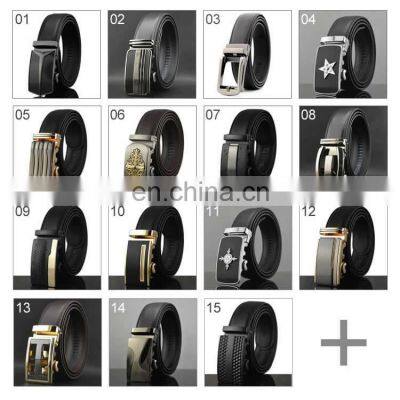 Genuine Leather Belt for Men Automatic Buckle Ratchet Wholesale Customized Flexible Hot Sale OEM ODM
