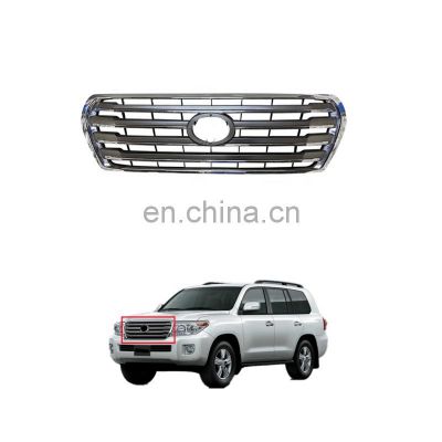 MAICTOP car front parts decoration grille for Land Cruiser FJ200 LC200 grille 2012 half silver half chrome