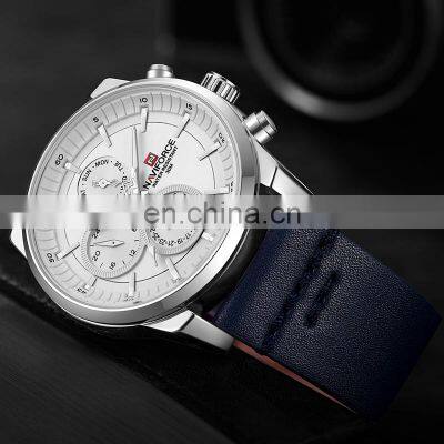 Naviforce 9148 Hot Sale Quartz Movement Wrist Watch Leather Waterproof Chronograph Watch Designer Mens Top Luxury Watches photo-4