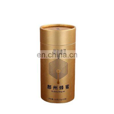 Hot Sale Wholesale Luxury Custom Printed Brown Kraft Paper Cardboard Cylinder Paper Tube Tea Box Coffee Bean Packaging Boxes photo-3