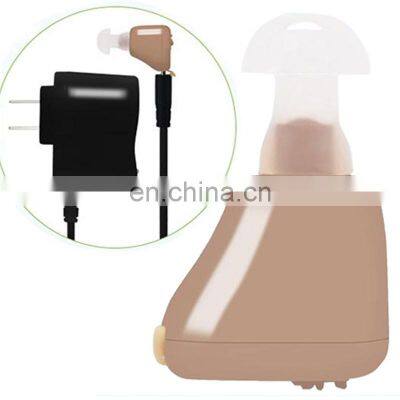 Micro rechargeable cic hearing aid with charger