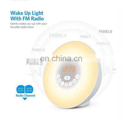 DB-Way Sunrise Wake-up Light Alarm Clock Colorful Dynamic Lighting Wireless BT Speaker