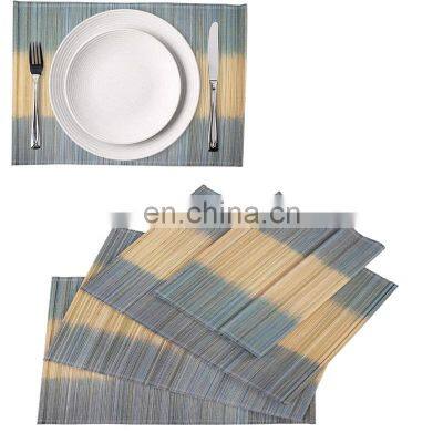 Hot Sale Set of 4 Bamboo Woven Placemats Rustic Wicker Washable Table Mats for Dining Table Vietnam Manufacturer