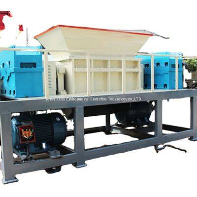 Crusher waste rubber tyre tire Shredding double shaft Aluminum iron scrap metal shredder machine plastic